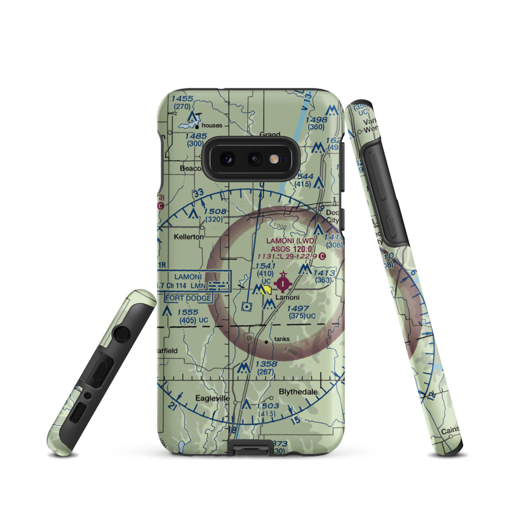 Solly's Strip Ultralightport (IA44) VFR Sectional Samsung Phone Case Samsung Galaxy S10 Plus model shown