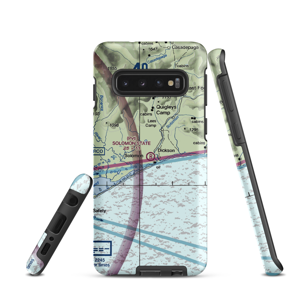 Solomon State Field (SOL) VFR Sectional Samsung Phone Case Samsung Galaxy S10 model shown