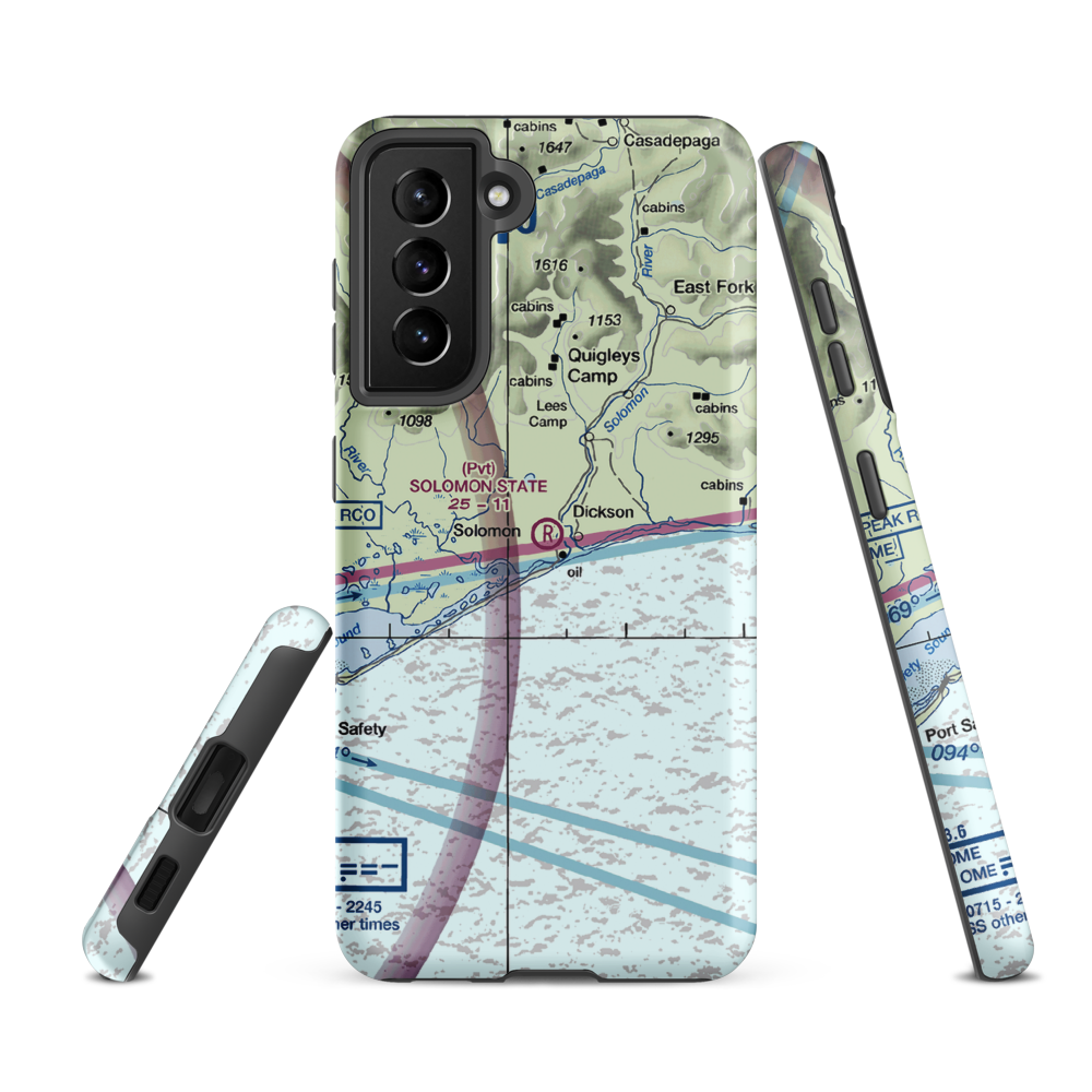 Solomon State Field (SOL) VFR Sectional Samsung Phone Case Samsung Galaxy S21 Ultra model shown