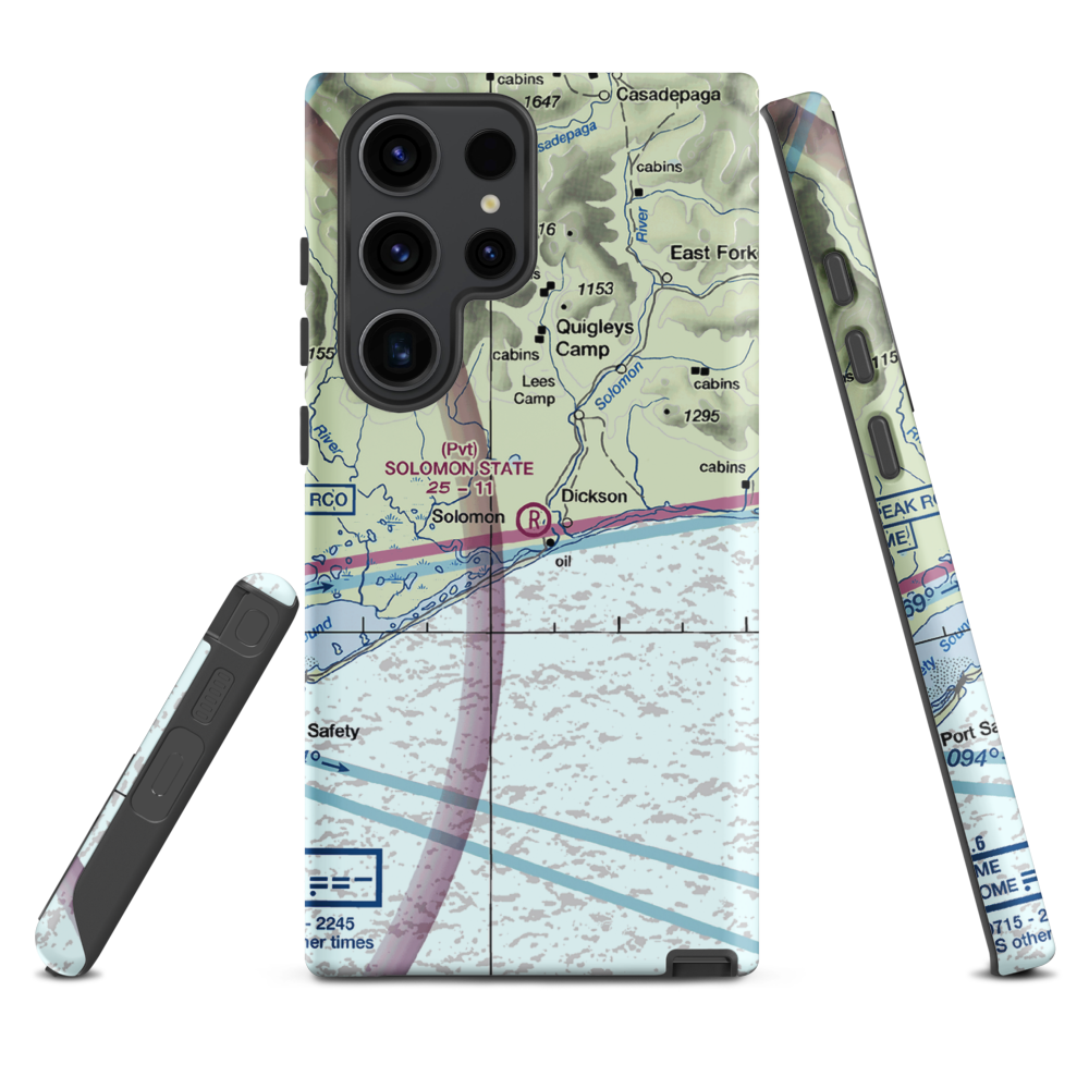 Solomon State Field (SOL) VFR Sectional Samsung Phone Case Samsung Galaxy S23 Ultra model shown