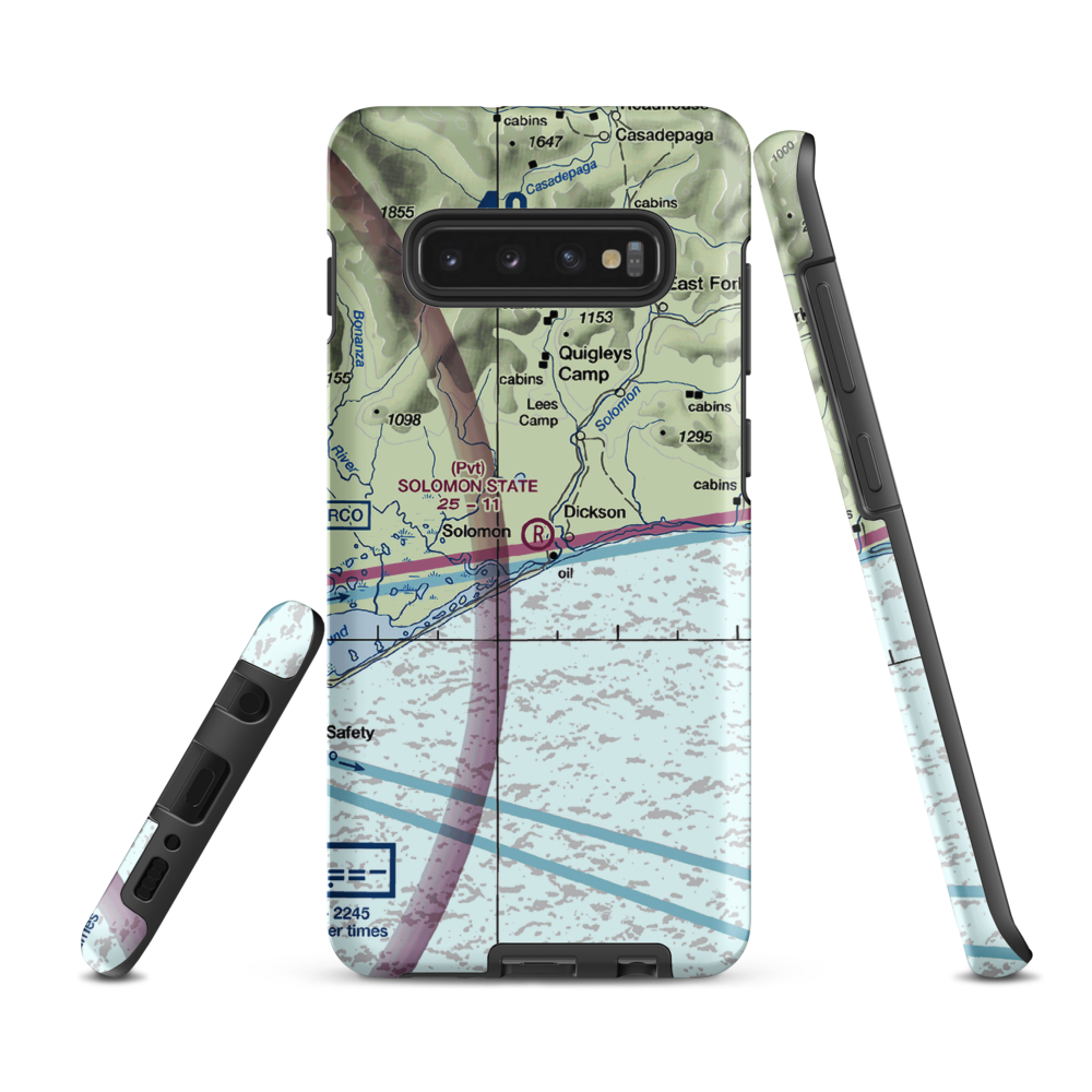 Solomon State Field (SOL) VFR Sectional Samsung Phone Case Samsung Galaxy S10 Plus model shown