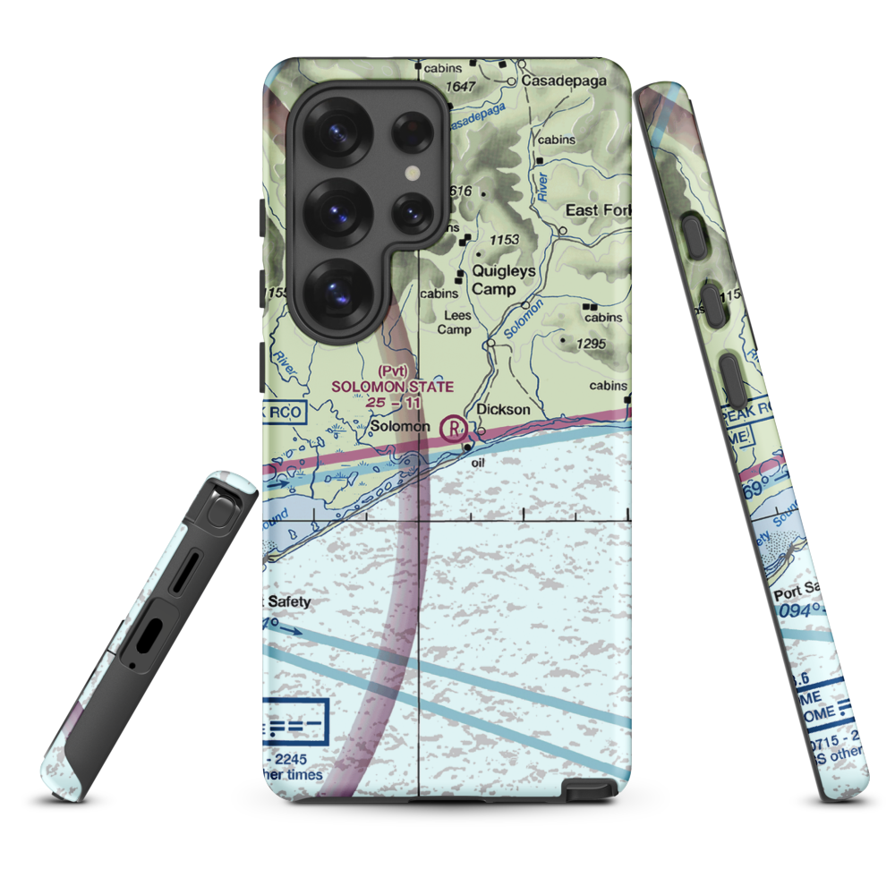 Solomon State Field (SOL) VFR Sectional Samsung Phone Case Samsung Galaxy S25 Ultra model shown