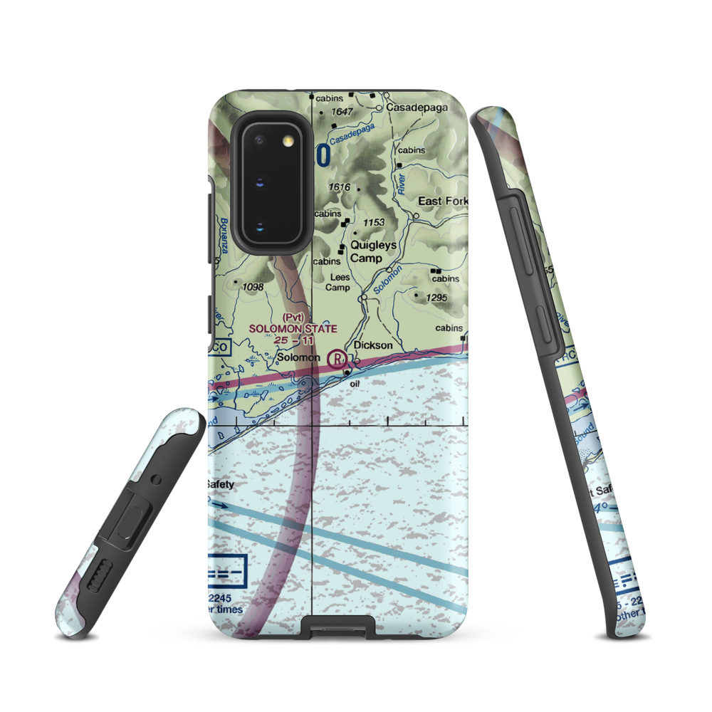 Solomon State Field (SOL) VFR Sectional Samsung Phone Case Samsung Galaxy S20 model shown
