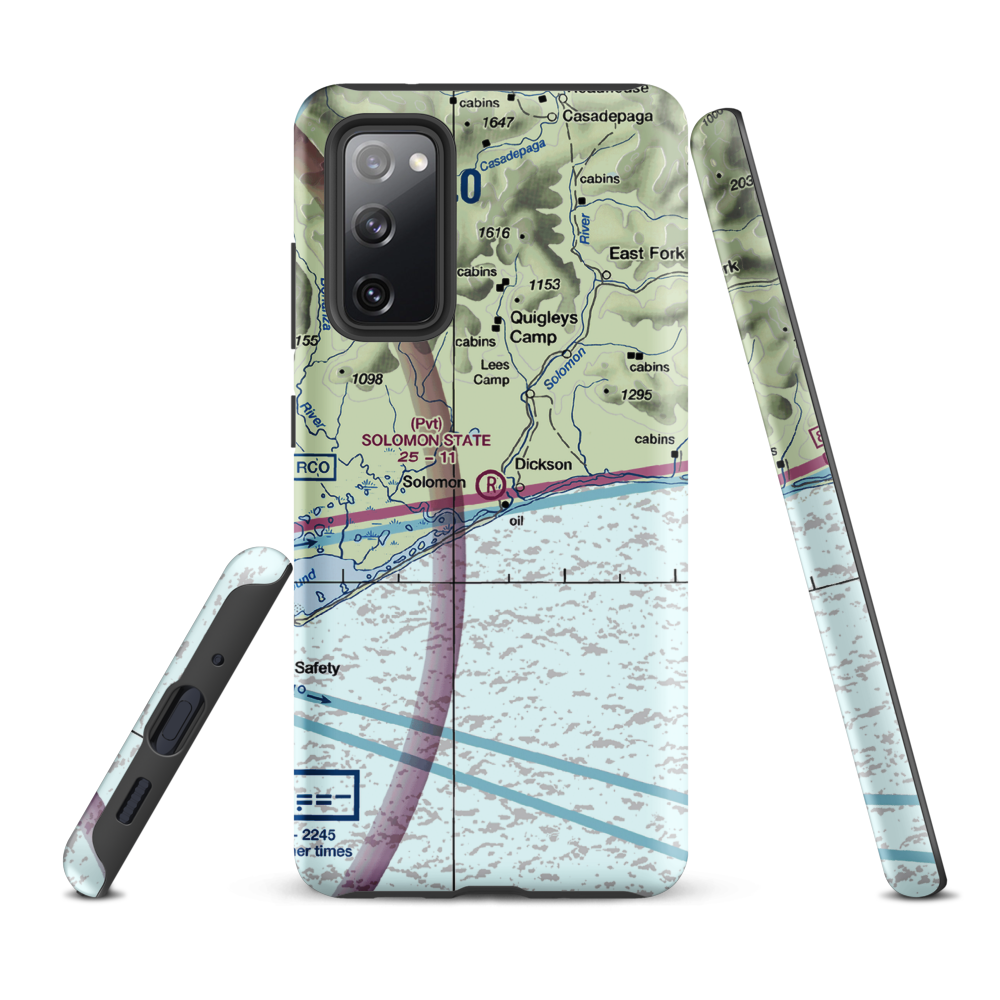 Solomon State Field (SOL) VFR Sectional Samsung Phone Case Samsung Galaxy S20 FE model shown