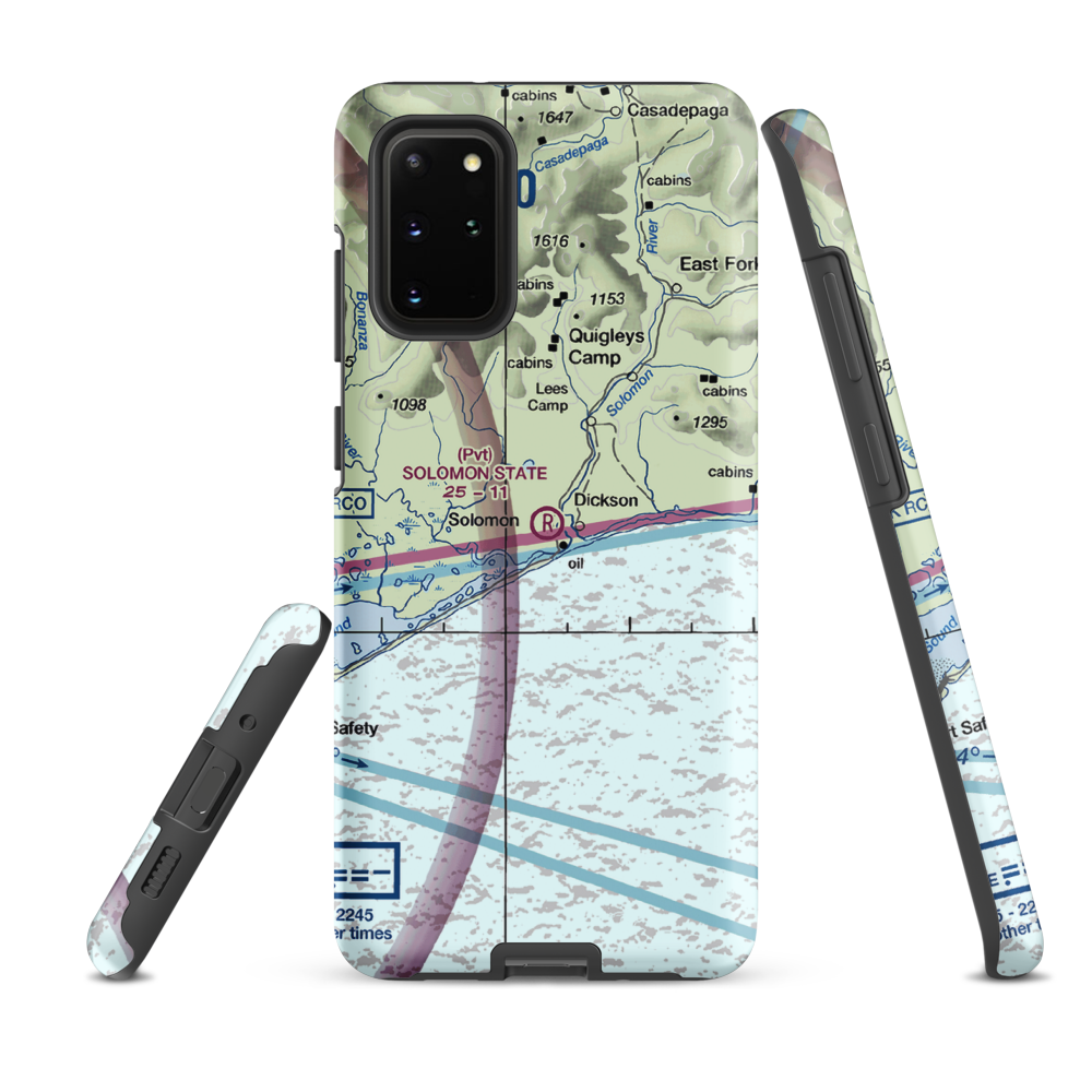 Solomon State Field (SOL) VFR Sectional Samsung Phone Case Samsung Galaxy S20 Plus model shown