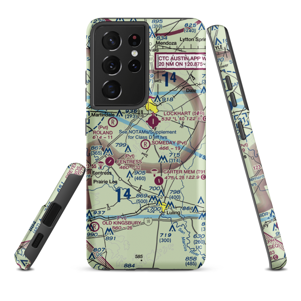Someday Ranch Airport (2XA5) VFR Sectional Samsung Phone Case Samsung Galaxy S21 Ultra model shown