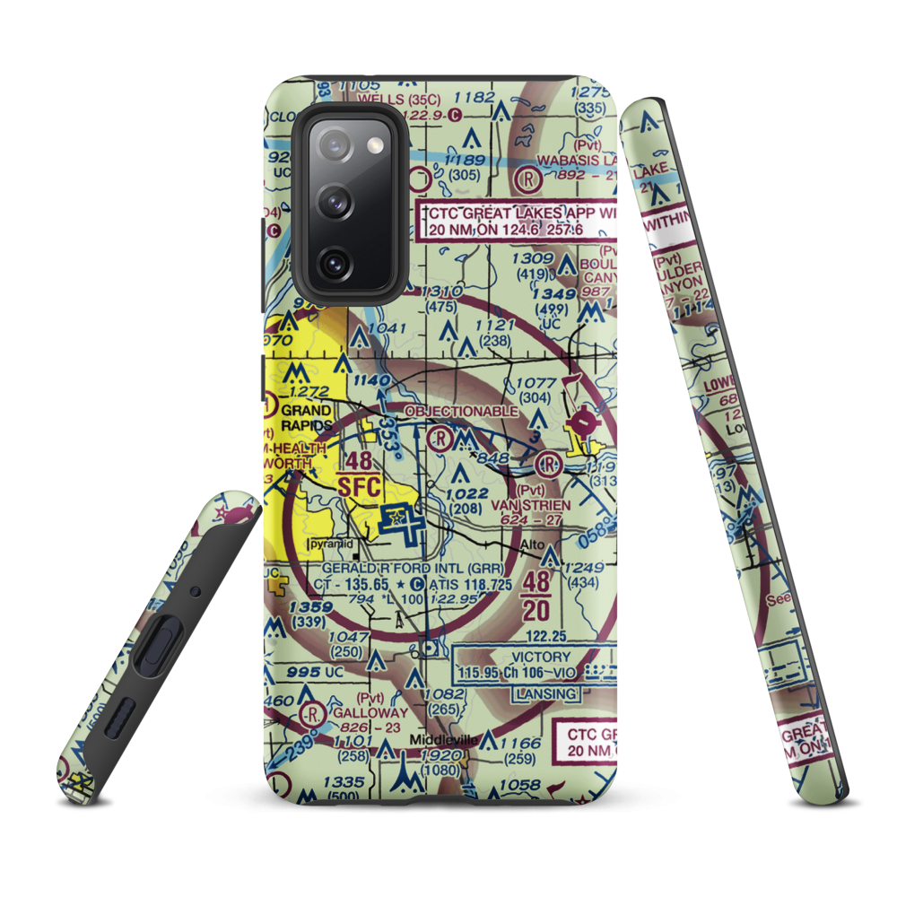 Somerville Airport (2MI5) VFR Sectional Samsung Phone Case Samsung Galaxy S20 FE model shown