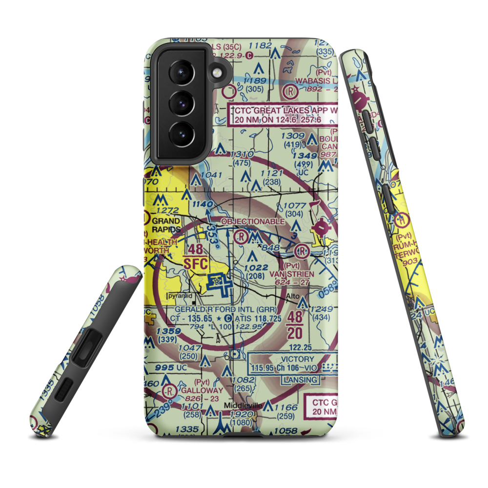 Somerville Airport (2MI5) VFR Sectional Samsung Phone Case Samsung Galaxy S21 FE model shown