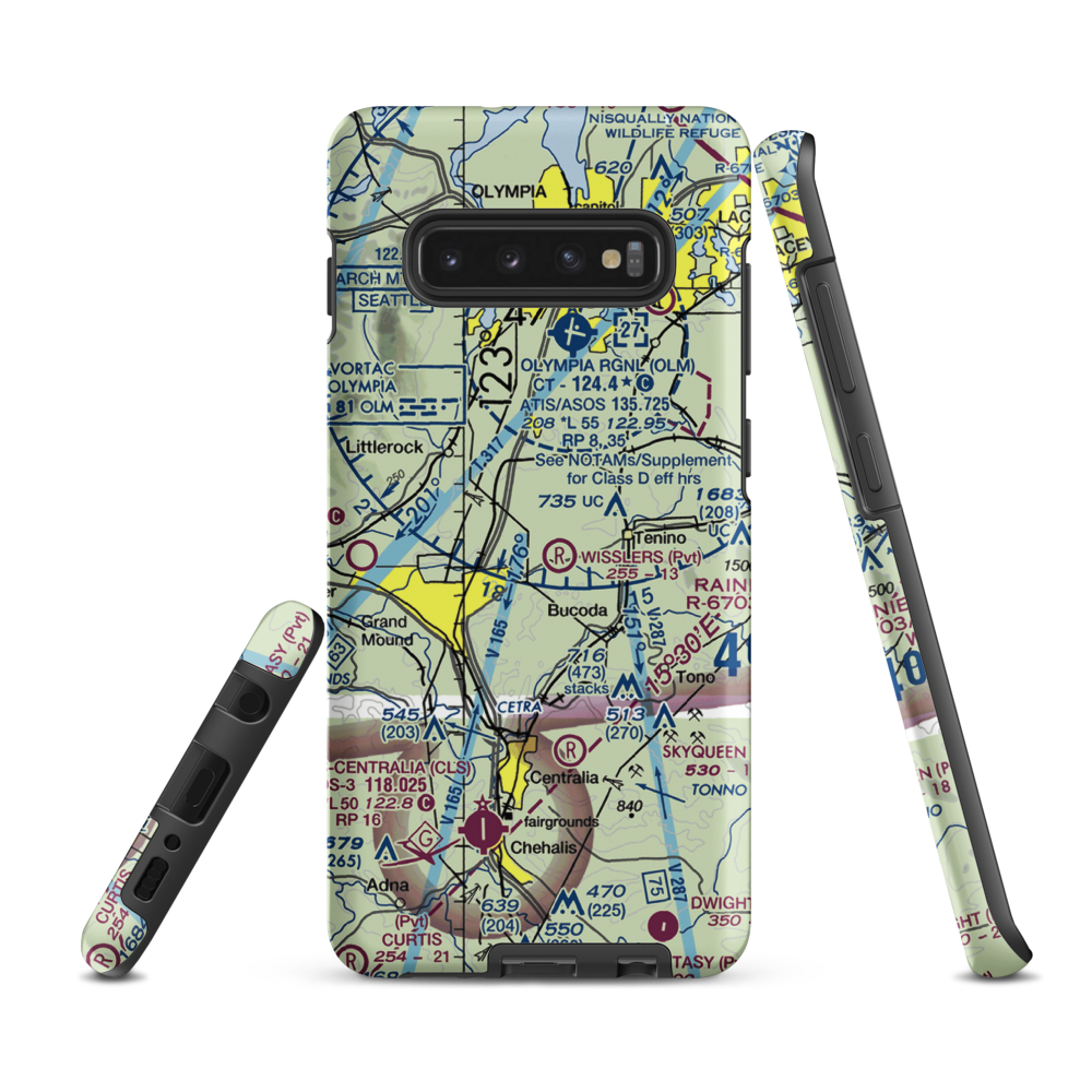 Sorrell Airport (59WA) VFR Sectional Samsung Phone Case Samsung Galaxy S10 Plus model shown