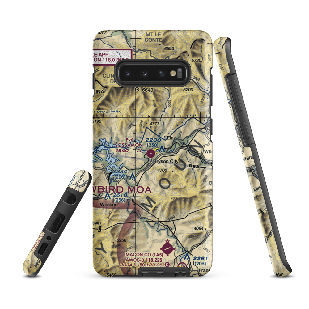 Sossamon Field (57NC) VFR Sectional Samsung Phone Case Samsung Galaxy S10 Plus model shown