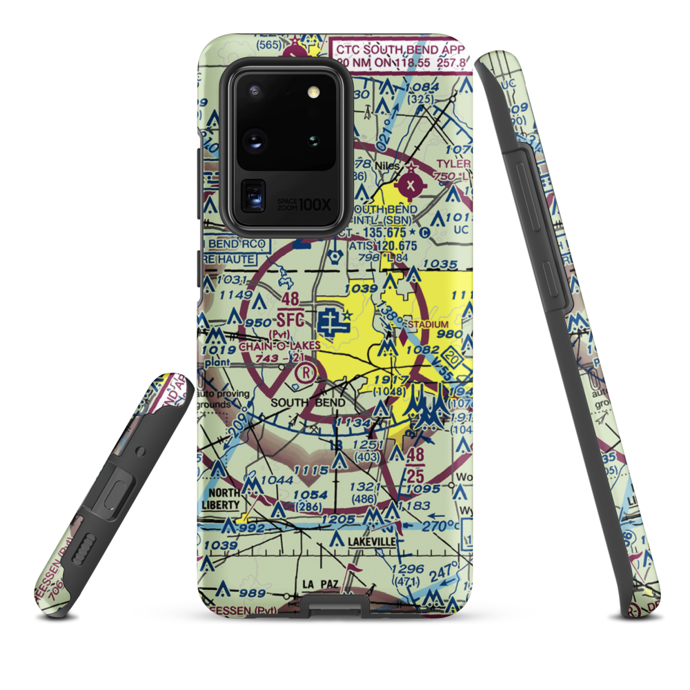 South Bend Regional Airport (SBN) VFR Sectional Samsung Phone Case Samsung Galaxy S20 Ultra model shown