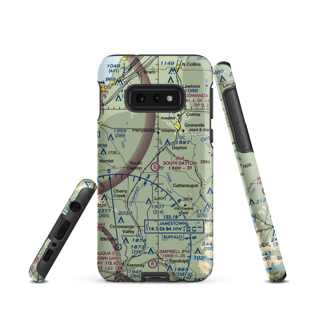 South Dayton Airport (NY27) VFR Sectional Samsung Phone Case Samsung Galaxy S10 Plus model shown