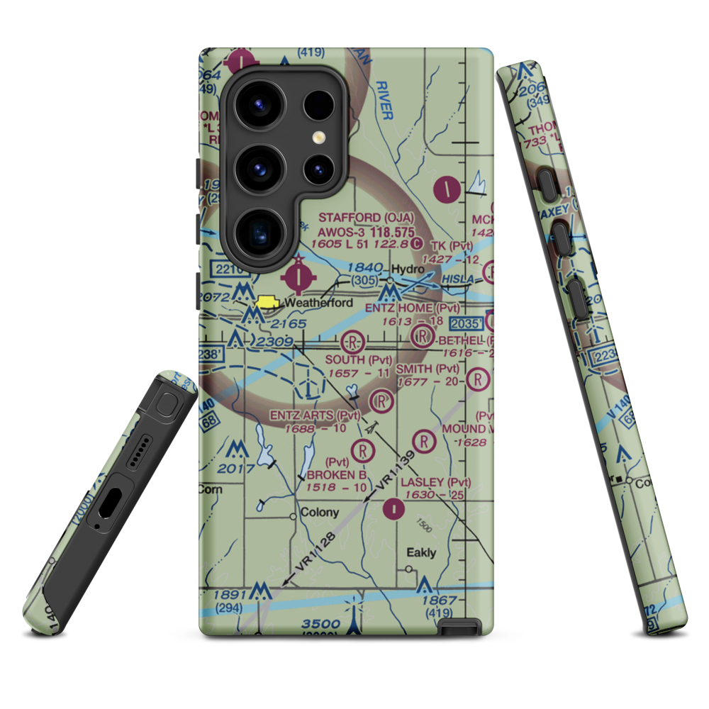 South Farm Airport (32OK) VFR Sectional Samsung Phone Case Samsung Galaxy S24 Ultra model shown