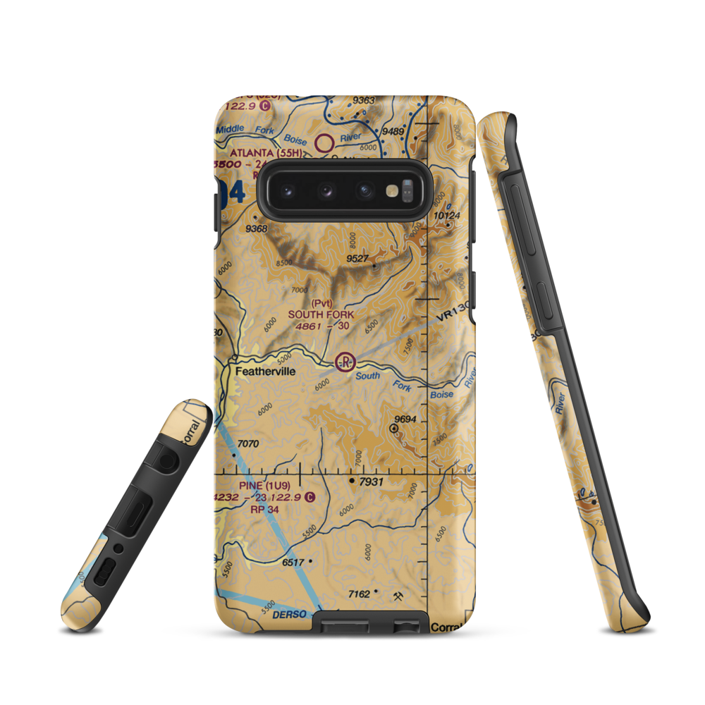 South Fork Ranch Airport (0ID0) VFR Sectional Samsung Phone Case Samsung Galaxy S10 model shown