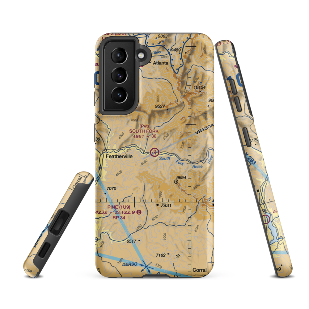 South Fork Ranch Airport (0ID0) VFR Sectional Samsung Phone Case Samsung Galaxy S21 Ultra model shown