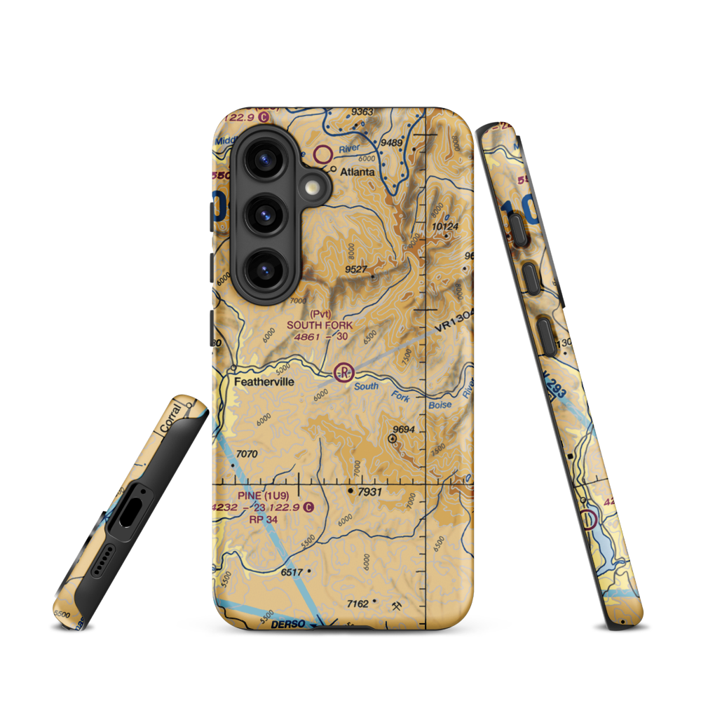 South Fork Ranch Airport (0ID0) VFR Sectional Samsung Phone Case Samsung Galaxy S24 model shown