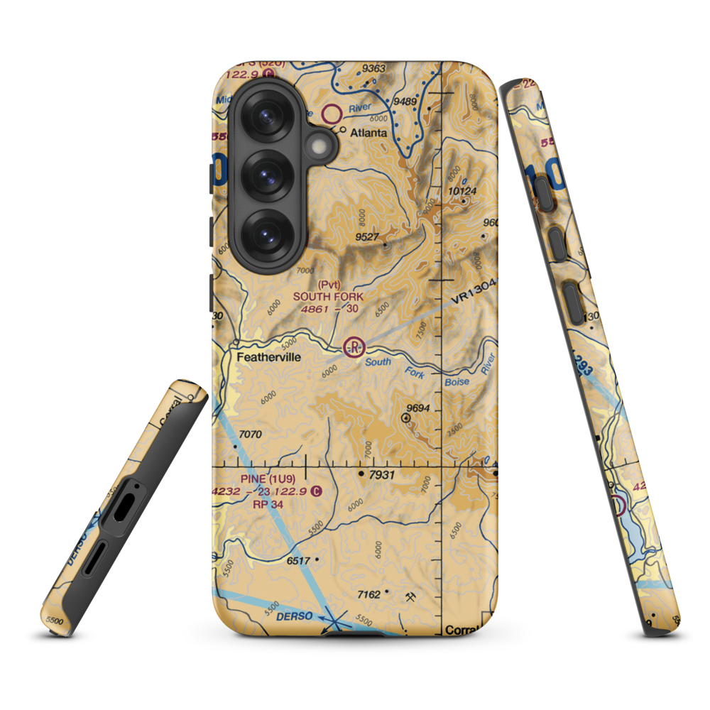 South Fork Ranch Airport (0ID0) VFR Sectional Samsung Phone Case Samsung Galaxy S25 Plus model shown