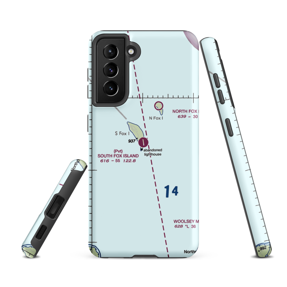South Fox Island Airport (3MI2) VFR Sectional Samsung Phone Case Samsung Galaxy S21 Ultra model shown