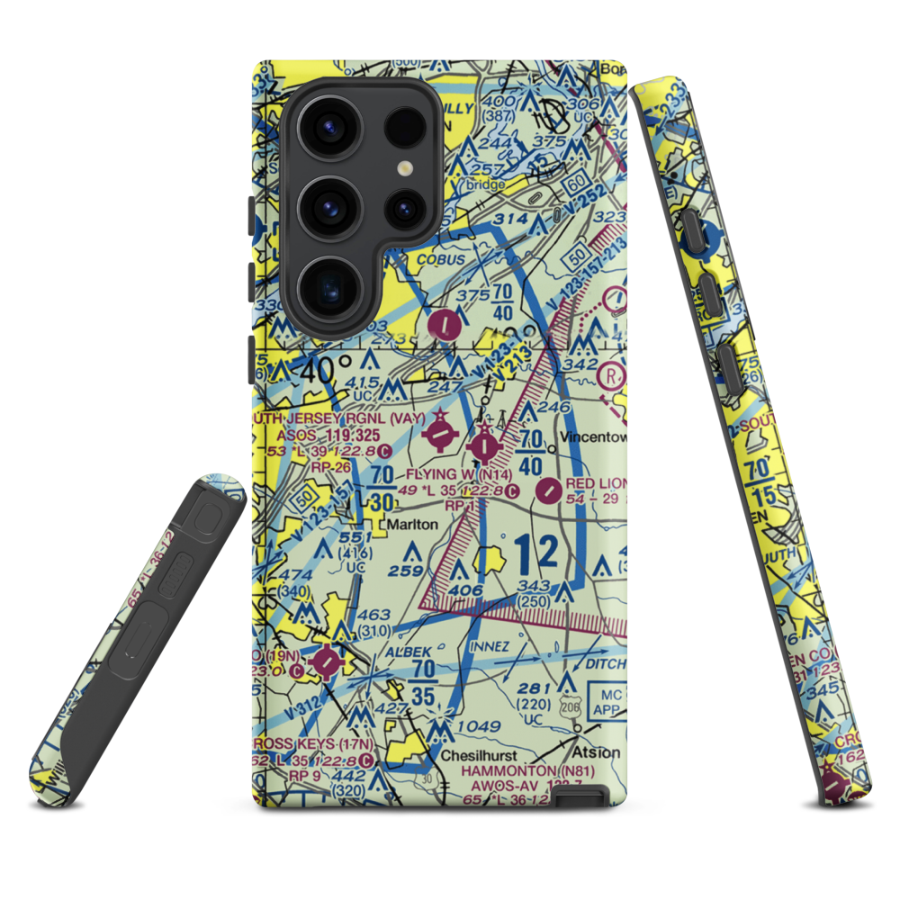 South Jersey Regional Airport (VAY) VFR Sectional Samsung Phone Case Samsung Galaxy S23 Ultra model shown