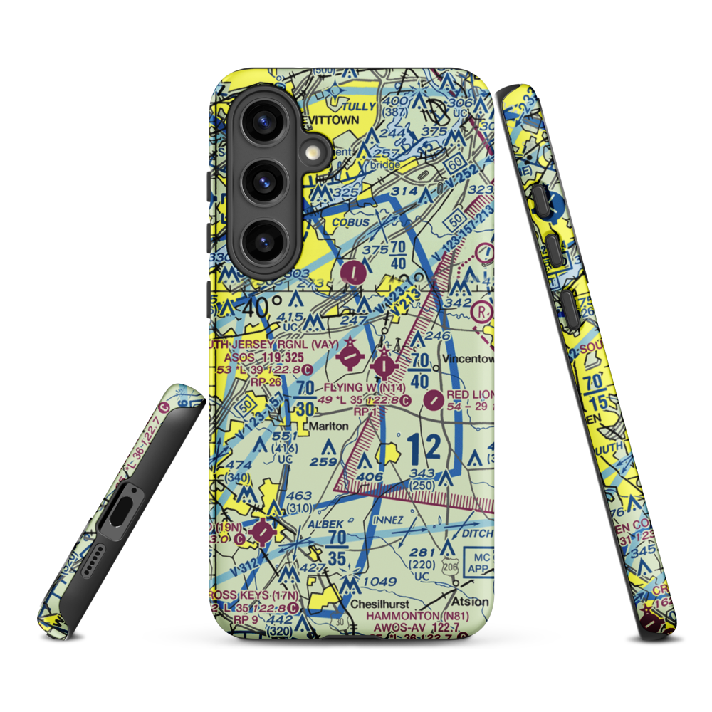 South Jersey Regional Airport (VAY) VFR Sectional Samsung Phone Case Samsung Galaxy S24 Plus model shown