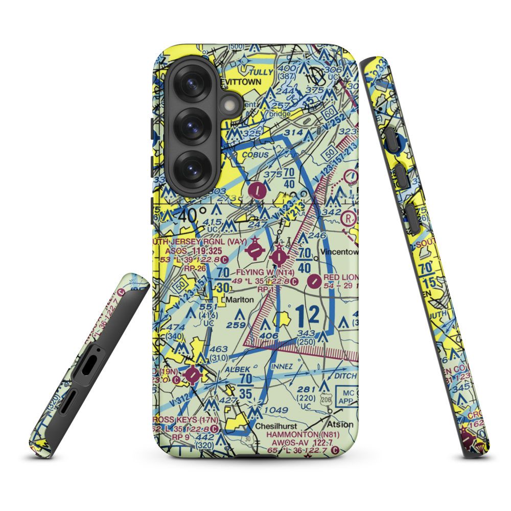 South Jersey Regional Airport (VAY) VFR Sectional Samsung Phone Case Samsung Galaxy S25 Plus model shown