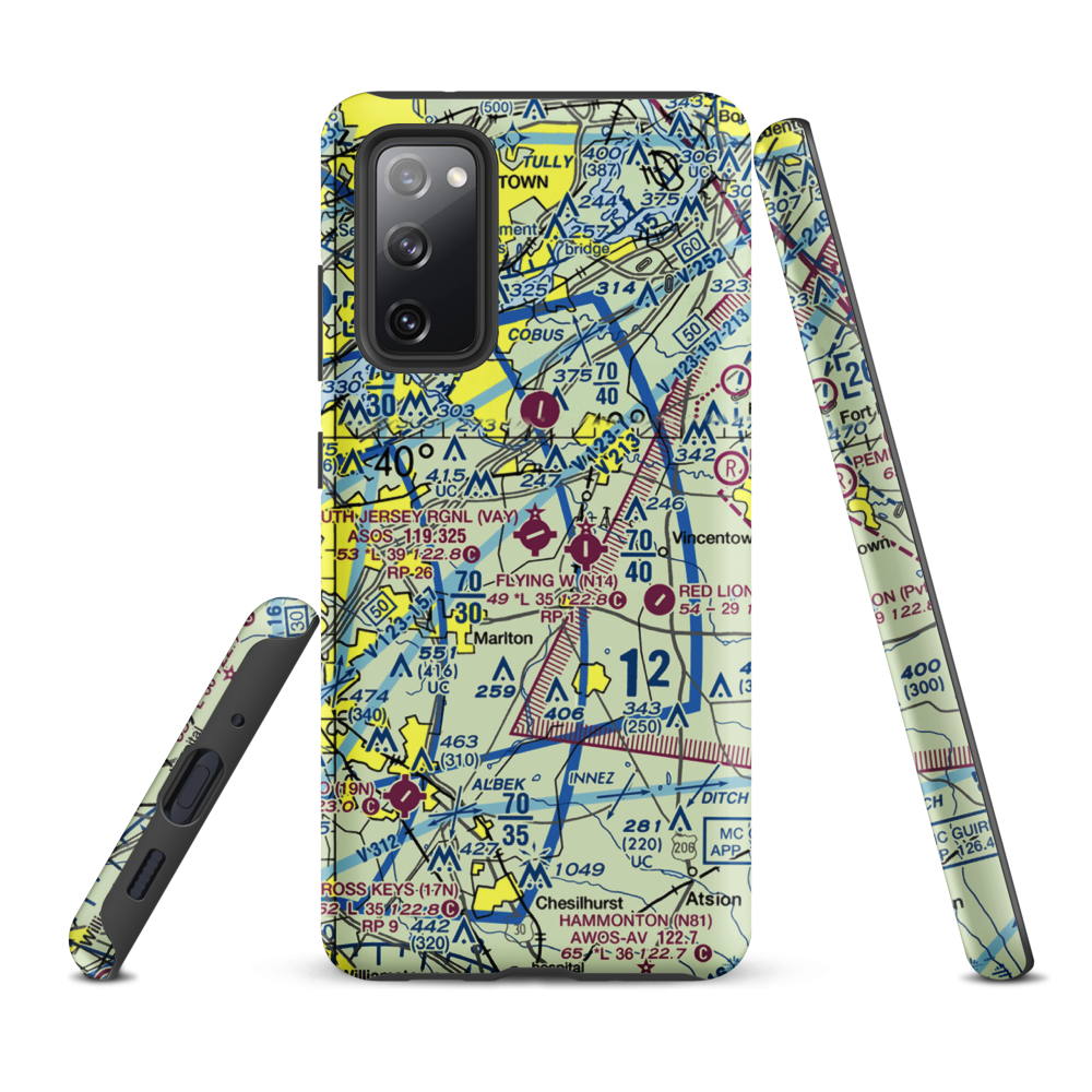 South Jersey Regional Airport (VAY) VFR Sectional Samsung Phone Case Samsung Galaxy S20 FE model shown