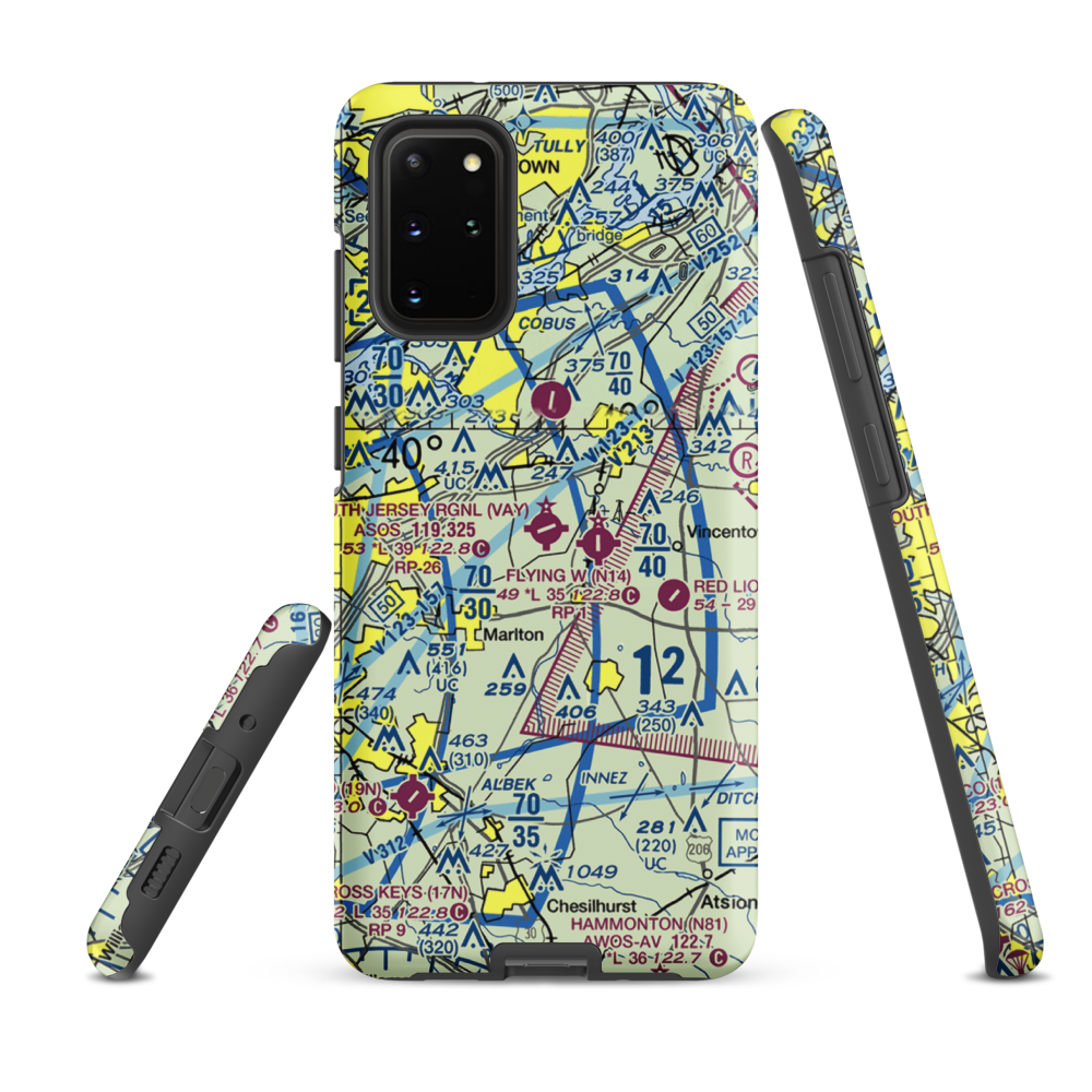 South Jersey Regional Airport (VAY) VFR Sectional Samsung Phone Case Samsung Galaxy S20 Plus model shown