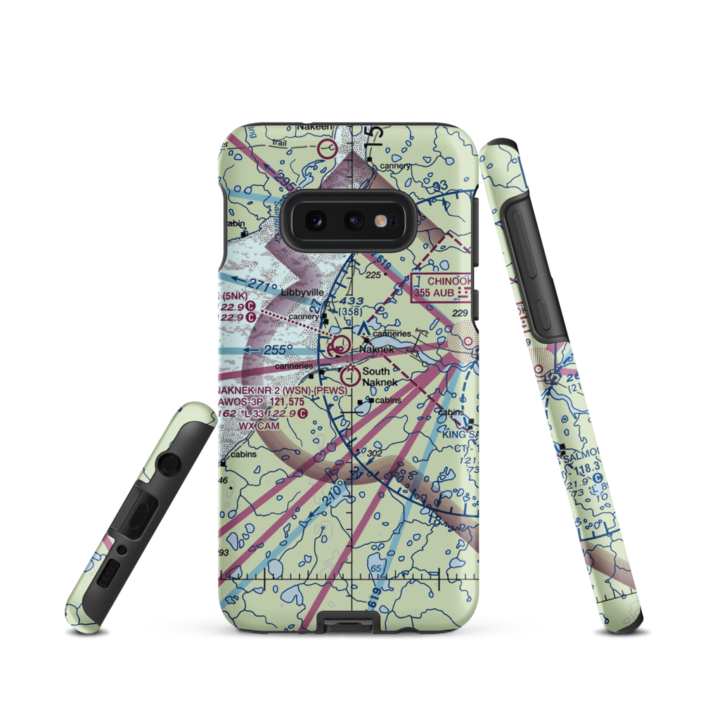 South Naknek Nr 2 Airport (WSN) VFR Sectional Samsung Phone Case Samsung Galaxy S10 Plus model shown