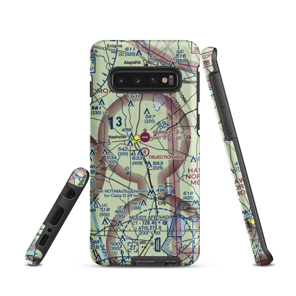 South One Ten Airport (1GA8) VFR Sectional Samsung Phone Case Samsung Galaxy S10 model shown