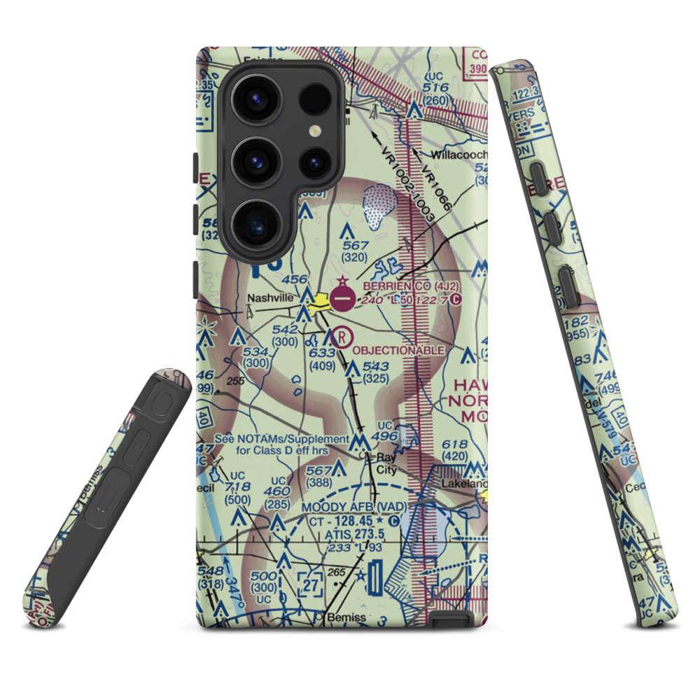 South One Ten Airport (1GA8) VFR Sectional Samsung Phone Case Samsung Galaxy S23 Ultra model shown