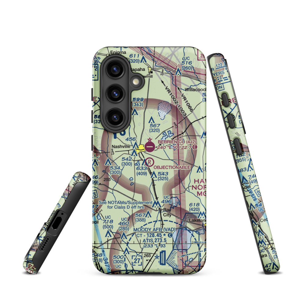 South One Ten Airport (1GA8) VFR Sectional Samsung Phone Case Samsung Galaxy S24 model shown
