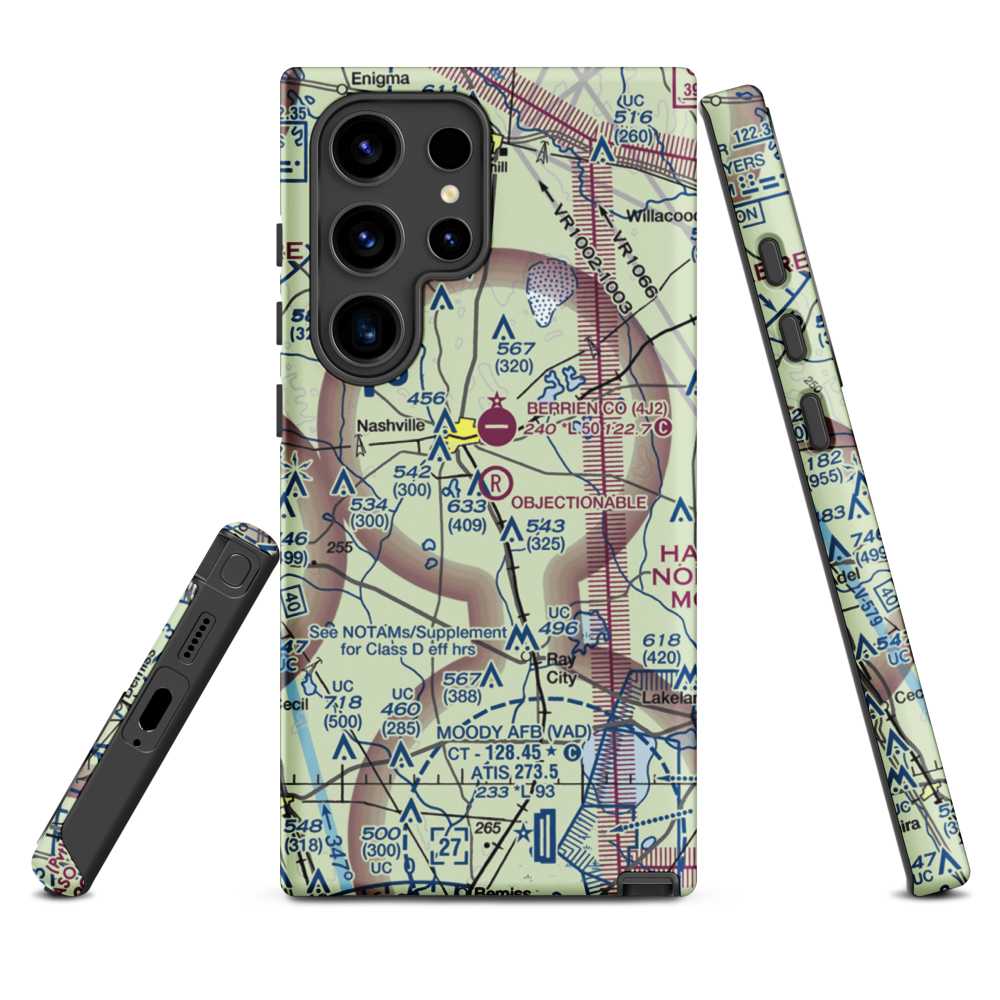South One Ten Airport (1GA8) VFR Sectional Samsung Phone Case Samsung Galaxy S24 Ultra model shown