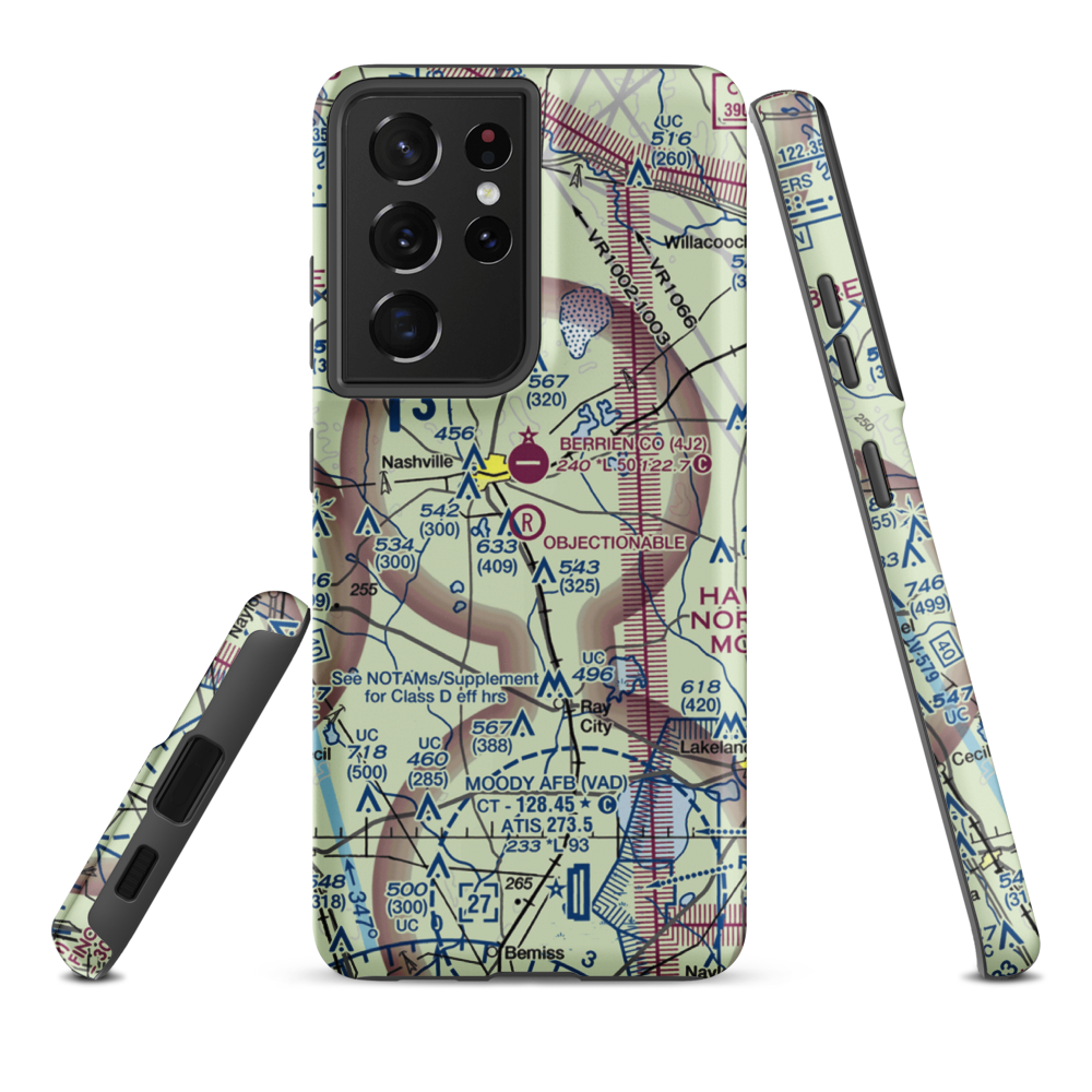 South One Ten Airport (1GA8) VFR Sectional Samsung Phone Case Samsung Galaxy S21 Ultra model shown
