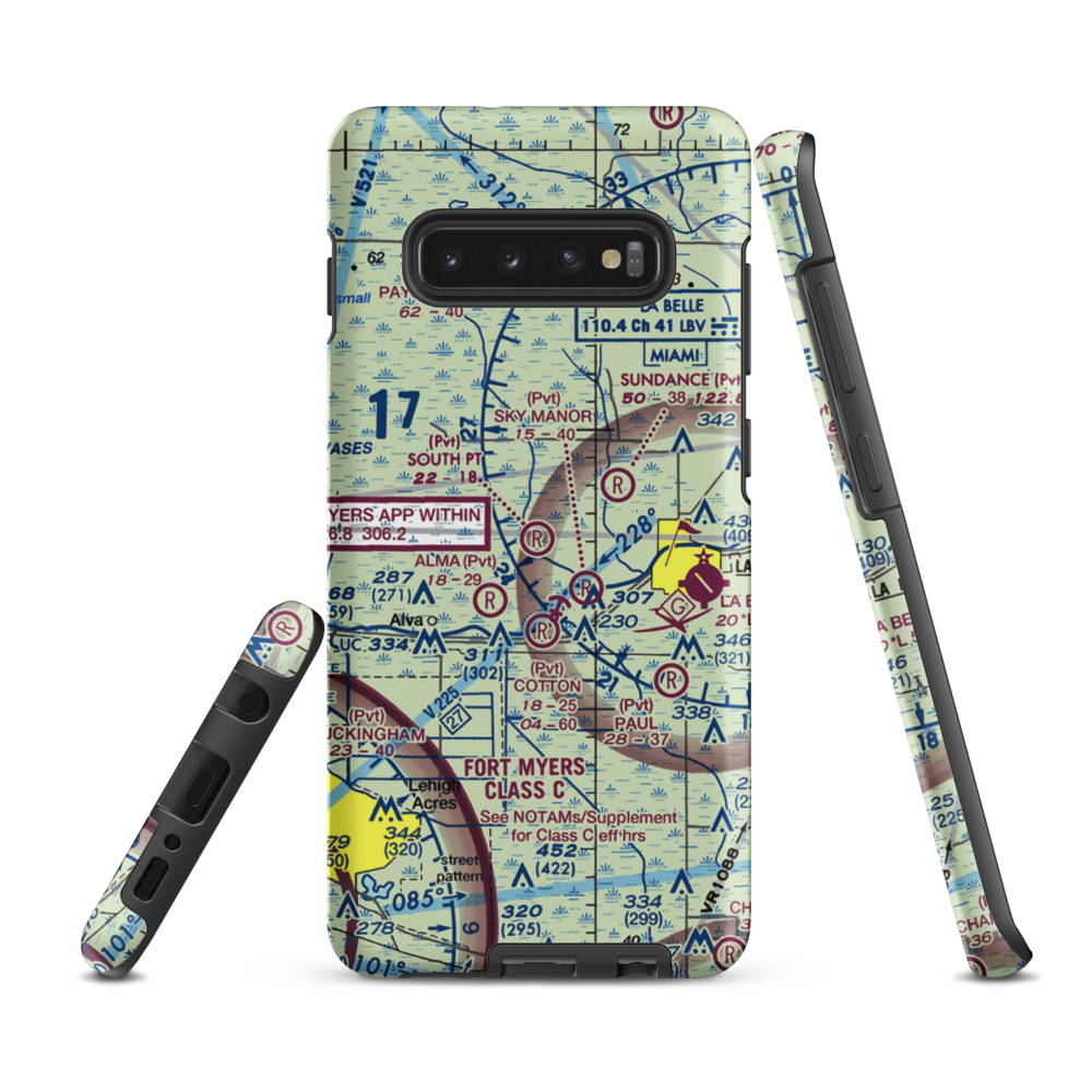 South Point Airport (95FD) VFR Sectional Samsung Phone Case Samsung Galaxy S10e model shown