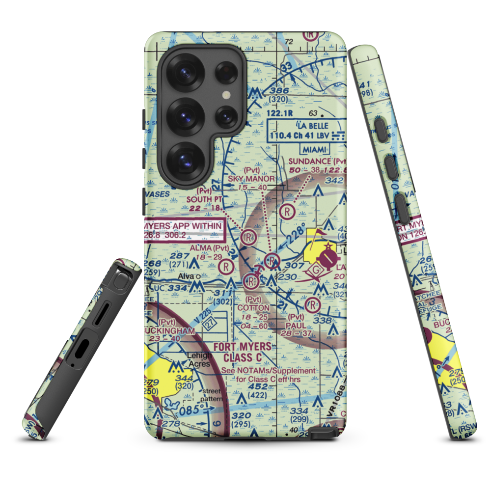 South Point Airport (95FD) VFR Sectional Samsung Phone Case Samsung Galaxy S25 Ultra model shown