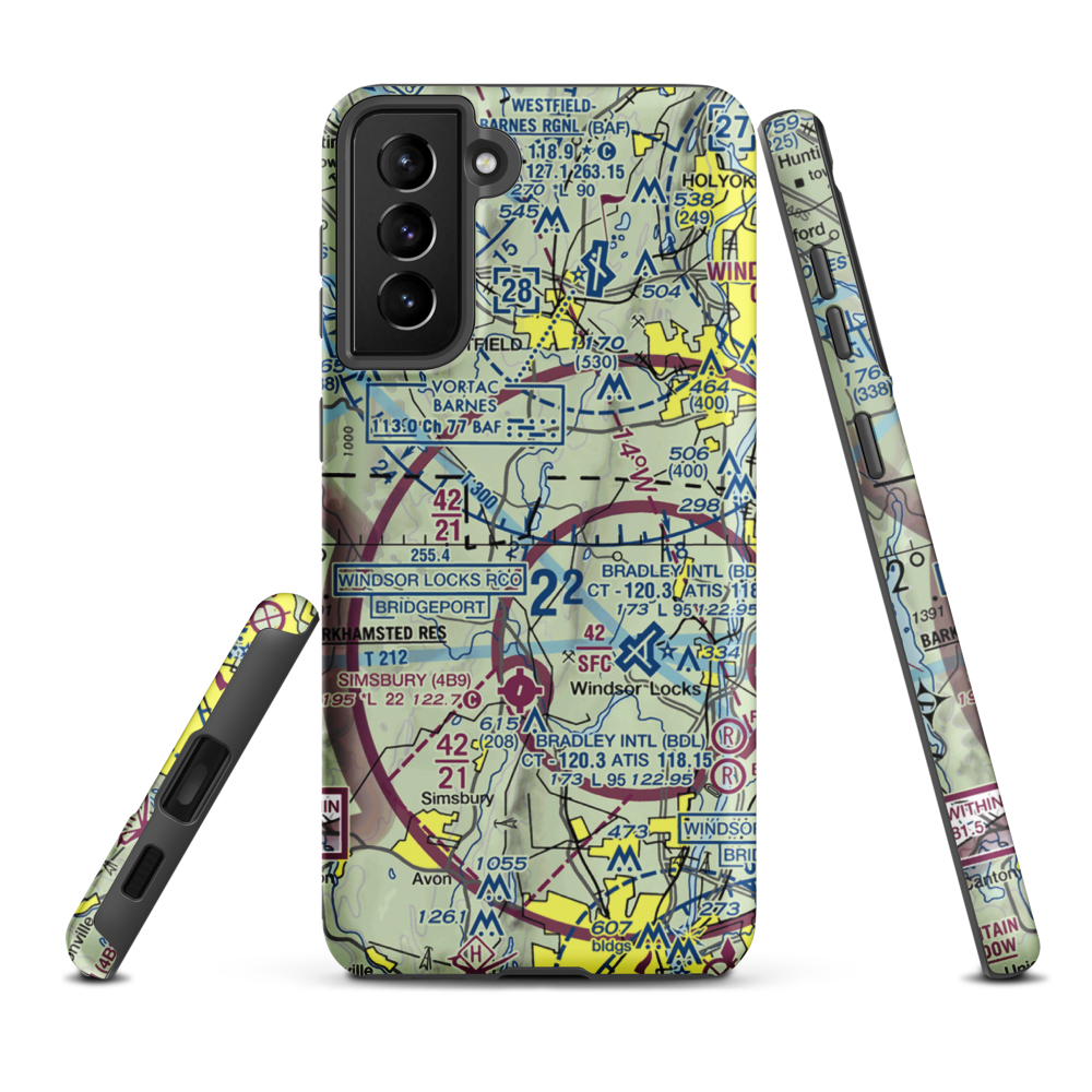 South Pond Seaplane Base (5MA8) VFR Sectional Samsung Phone Case Samsung Galaxy S21 FE model shown