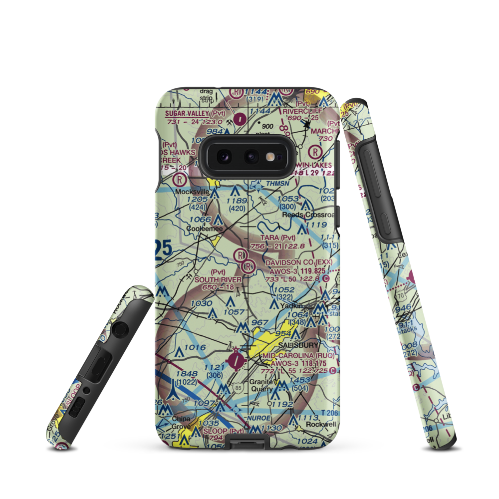South River Airport (NC93) VFR Sectional Samsung Phone Case Samsung Galaxy S10 Plus model shown