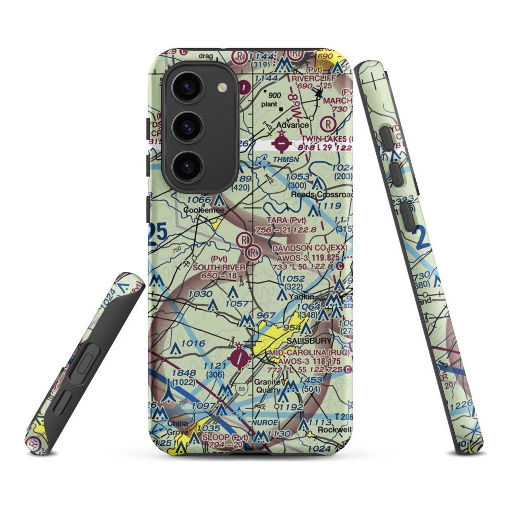 South River Airport (NC93) VFR Sectional Samsung Phone Case Samsung Galaxy S23 Plus model shown