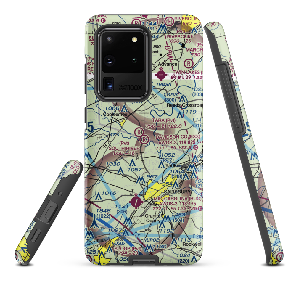 South River Airport (NC93) VFR Sectional Samsung Phone Case Samsung Galaxy S20 Ultra model shown