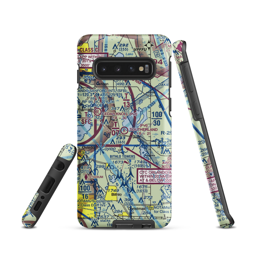 Southerland Strip (FD92) VFR Sectional Samsung Phone Case Samsung Galaxy S10 model shown