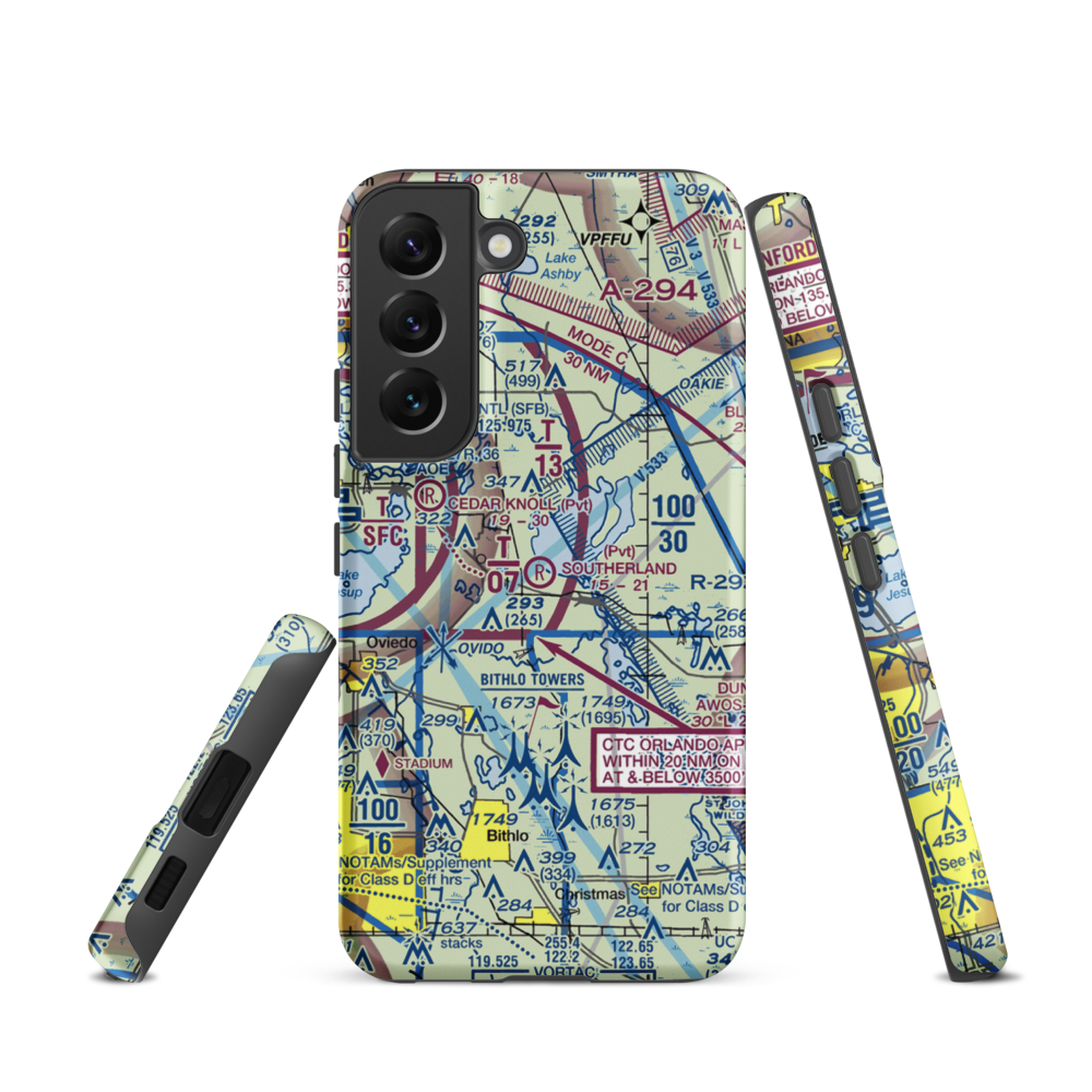 Southerland Strip (FD92) VFR Sectional Samsung Phone Case Samsung Galaxy S22 model shown