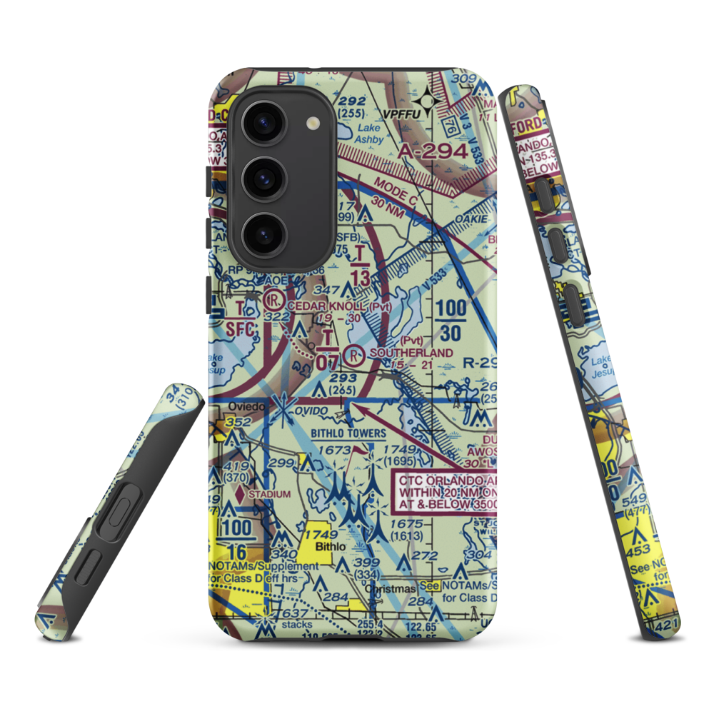 Southerland Strip (FD92) VFR Sectional Samsung Phone Case Samsung Galaxy S23 Plus model shown