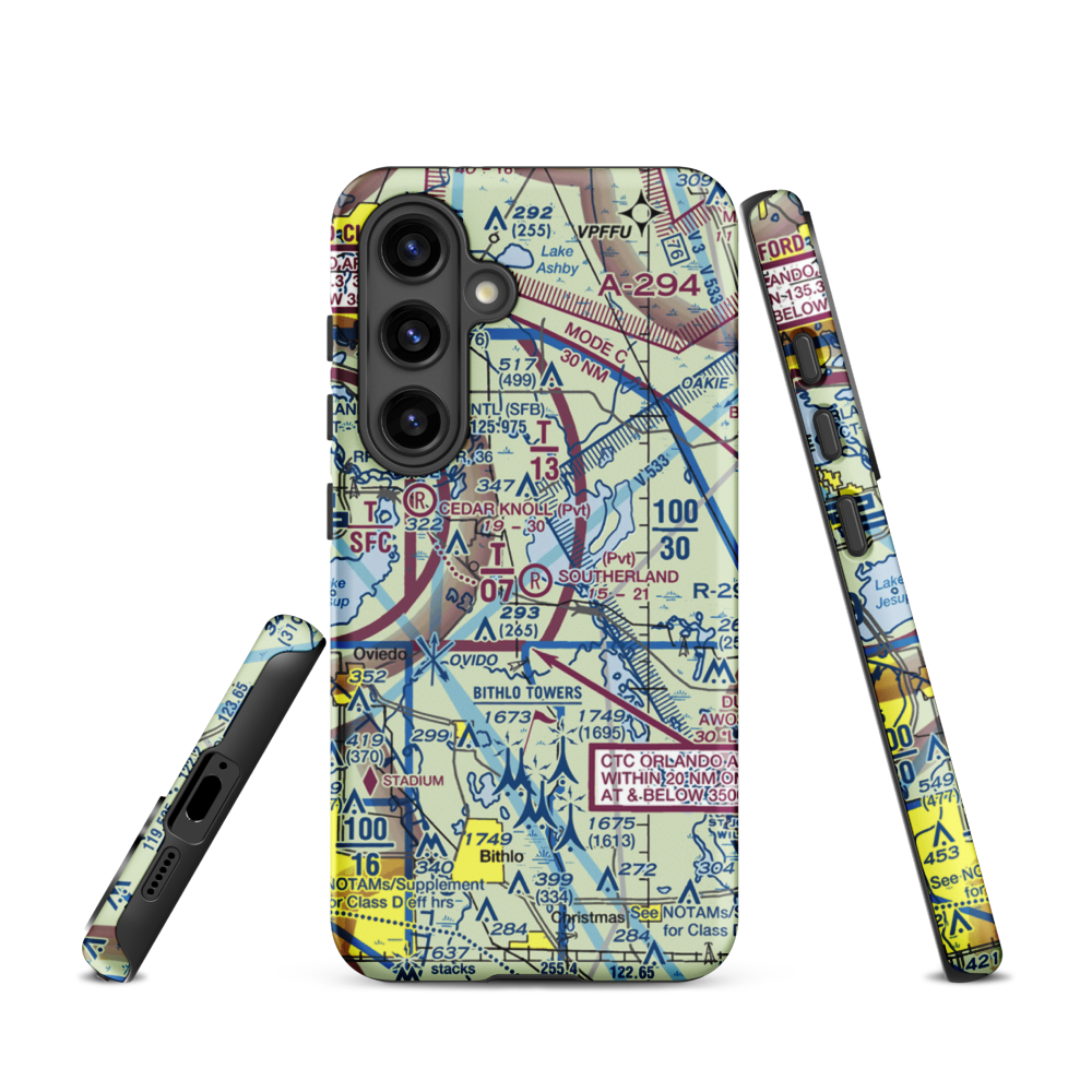 Southerland Strip (FD92) VFR Sectional Samsung Phone Case Samsung Galaxy S24 model shown