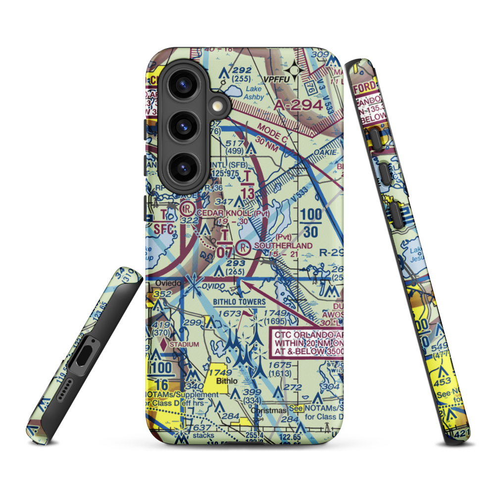 Southerland Strip (FD92) VFR Sectional Samsung Phone Case Samsung Galaxy S24 Plus model shown