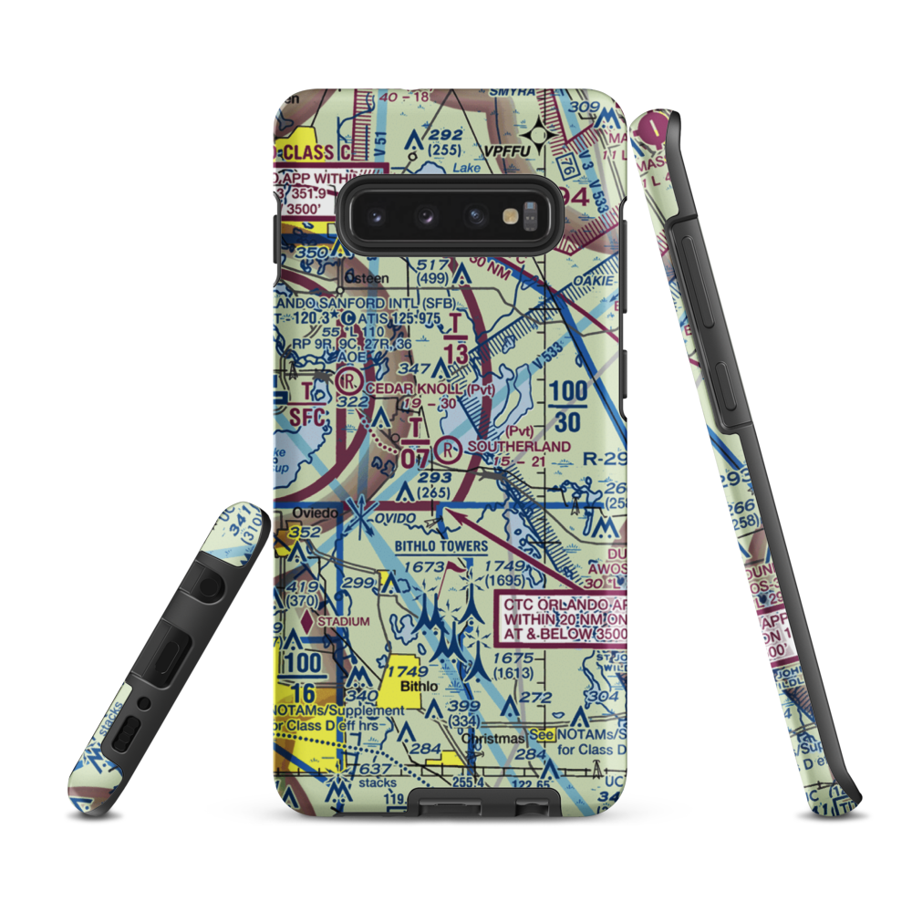 Southerland Strip (FD92) VFR Sectional Samsung Phone Case Samsung Galaxy S10e model shown