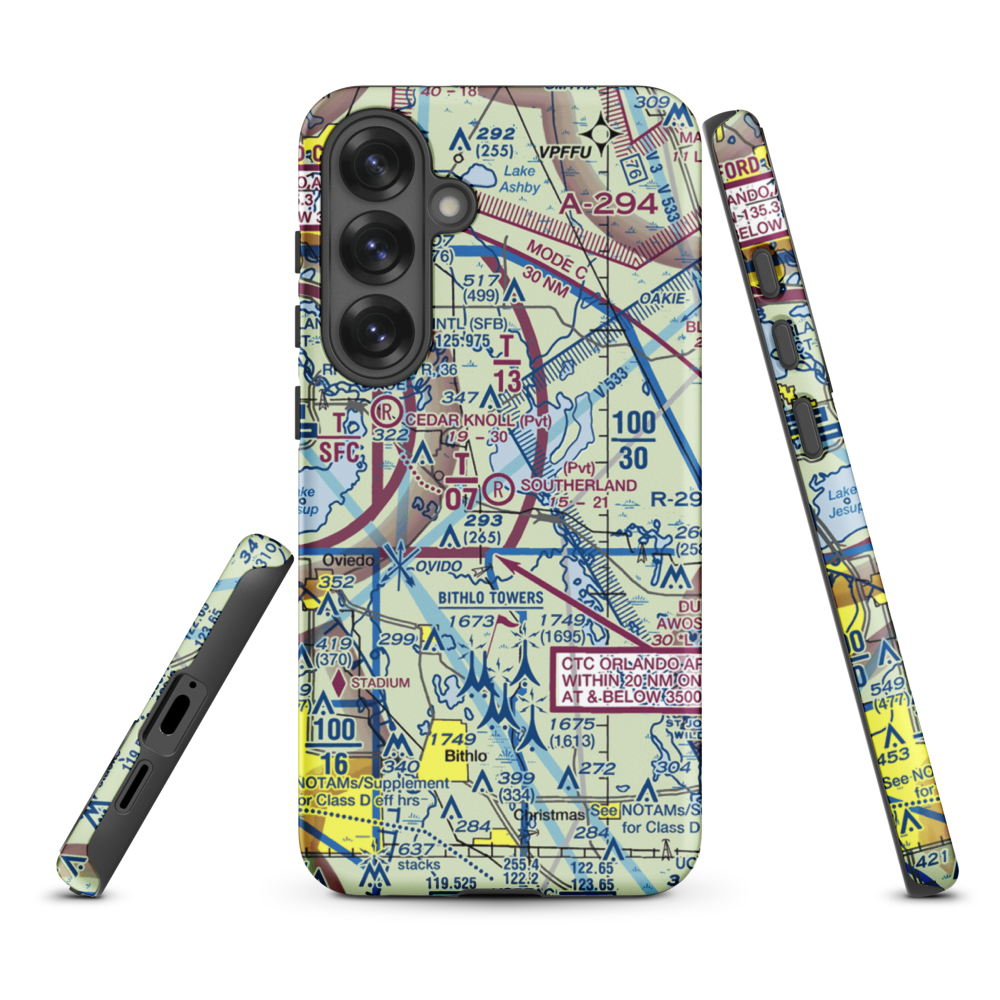Southerland Strip (FD92) VFR Sectional Samsung Phone Case Samsung Galaxy S25 Plus model shown
