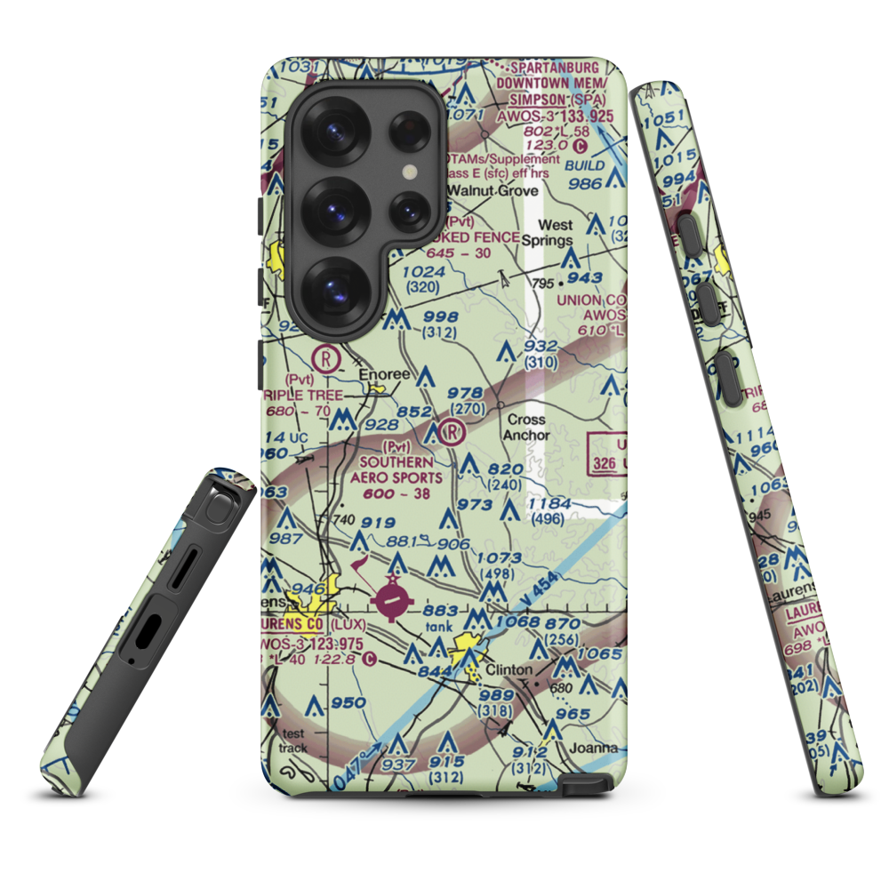 Southern Aero Sports Airport (16SC) VFR Sectional Samsung Phone Case Samsung Galaxy S25 Ultra model shown