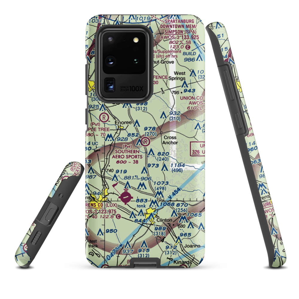 Southern Aero Sports Airport (16SC) VFR Sectional Samsung Phone Case Samsung Galaxy S20 Ultra model shown