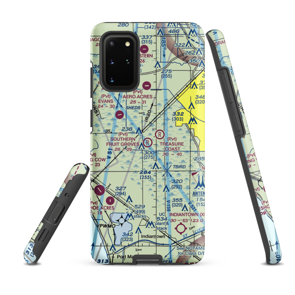 Southern Fruit Groves Airport (FD24) VFR Sectional Samsung Phone Case Samsung Galaxy S20 Plus model shown