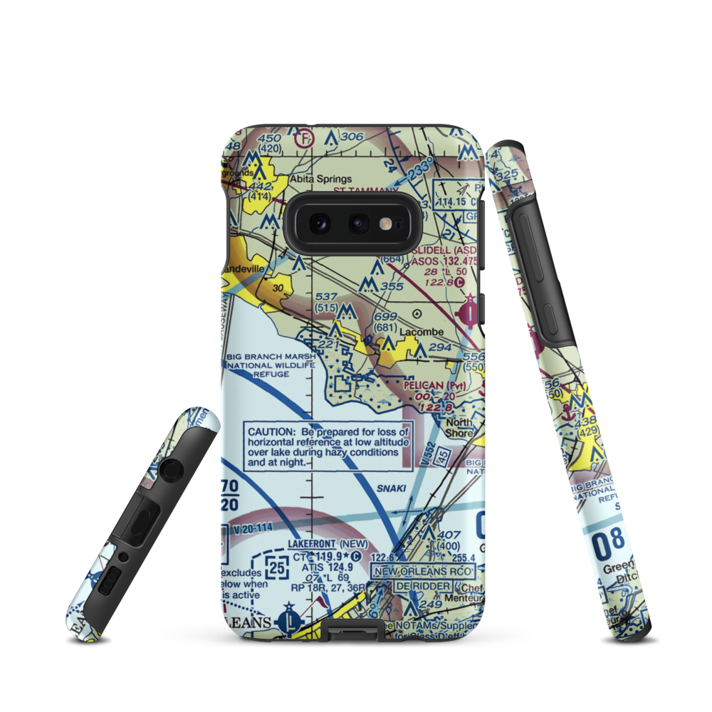Southern Natural Gas Co. Seaplane Base (3LA2) VFR Sectional Samsung Phone Case Samsung Galaxy S10 Plus model shown